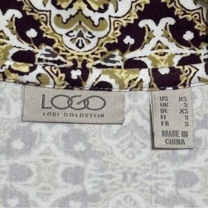 Lori Goldstein long open front kimono/cardigan long sleeve size XS w/stretch